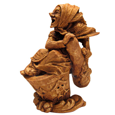 Baba Yaga Statue in Wood Finish