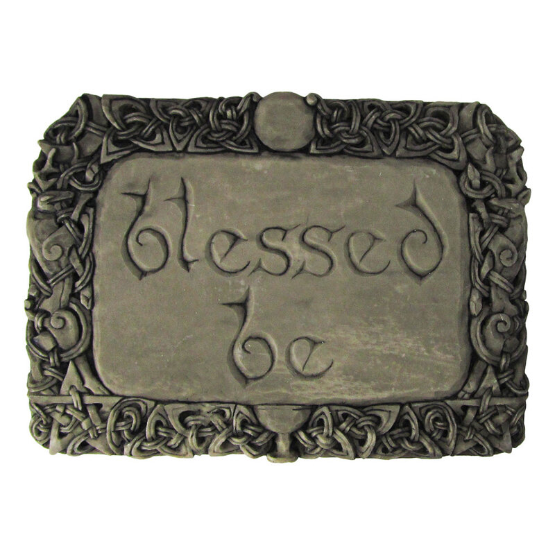 Blessed Be Plaque in Stone Finish
