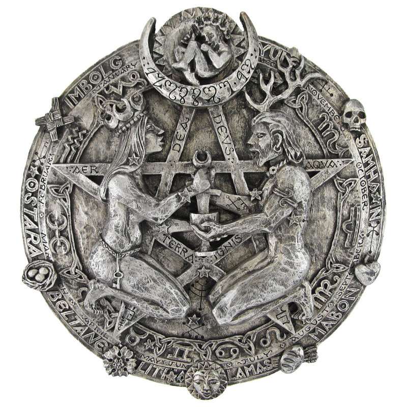 Great Rite Pentacle Plaque in Silver Finish