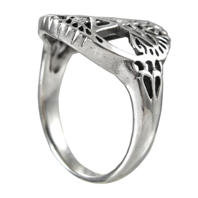 Tree Pentacle Ring in Sterling Silver