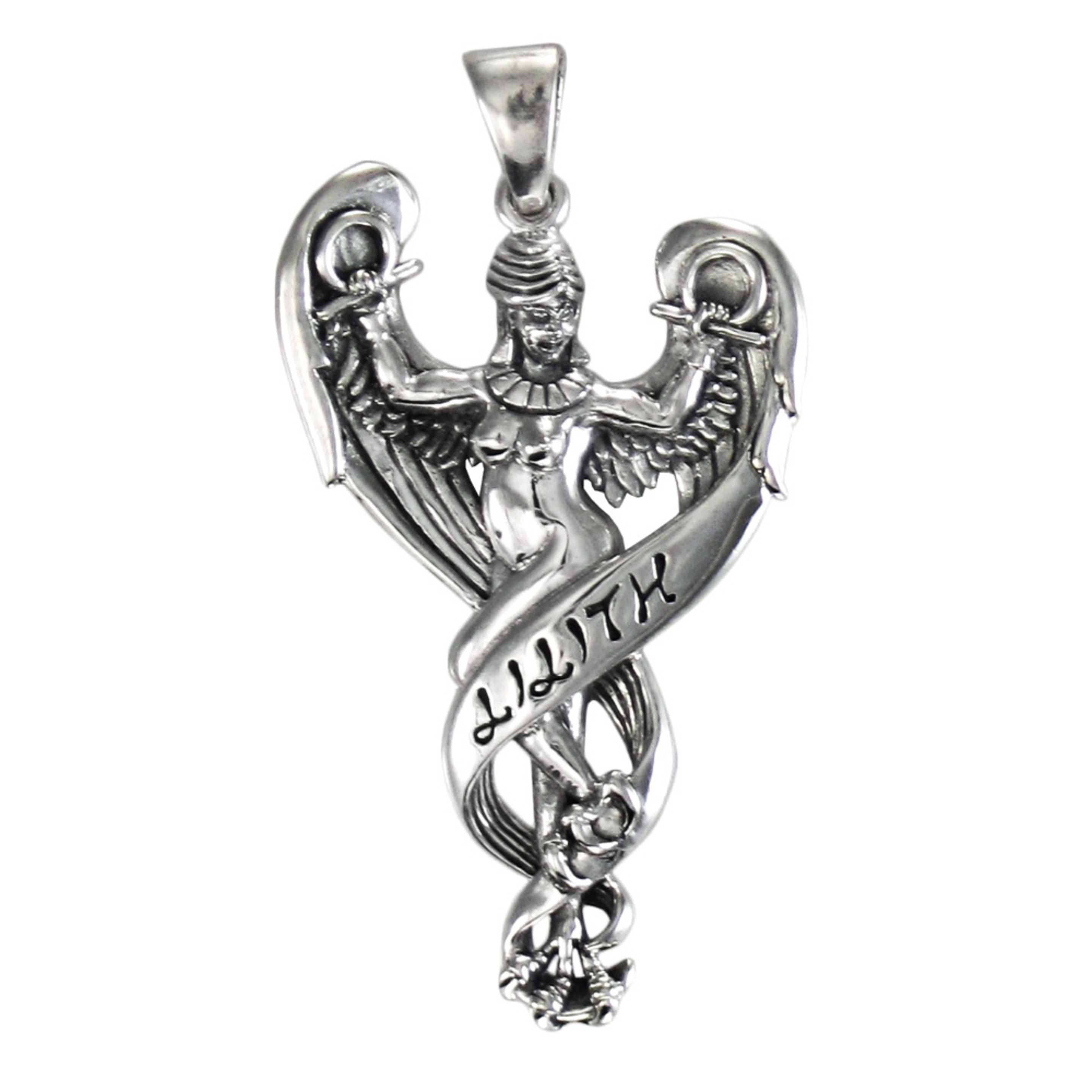 Lilith Pendant in Sterling Silver - Pentagram