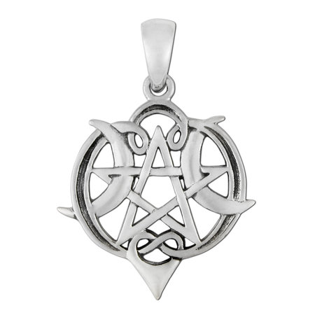 Heart Pentacle Pendant Small in Sterling Silver