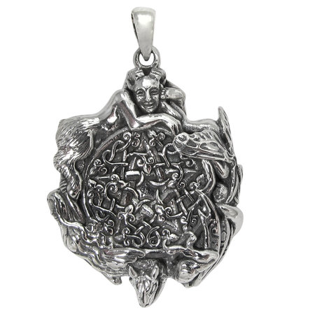 Fairy Pentacle Pendant in Sterling Silver