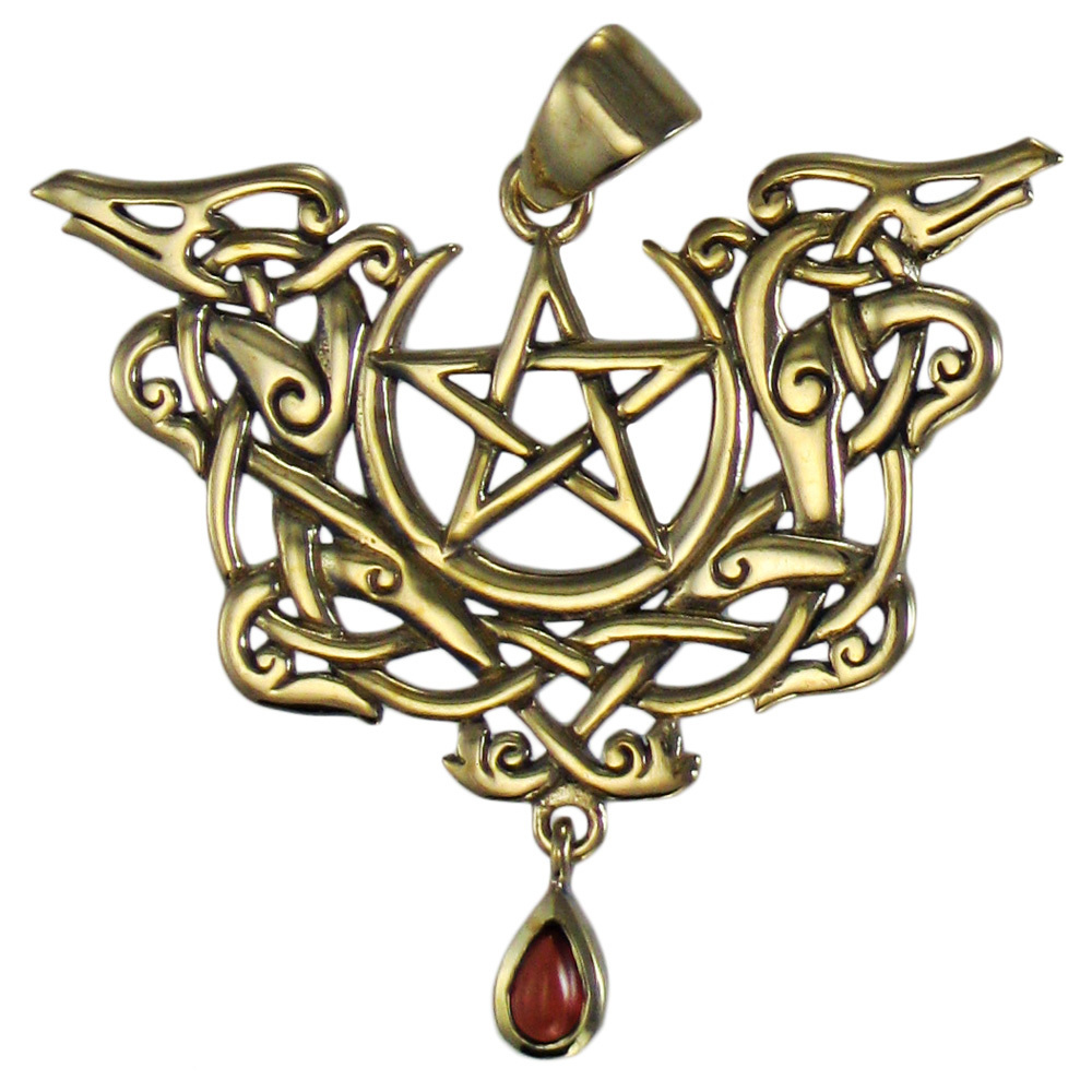 Dragon Pentacle Pendant in Bronze