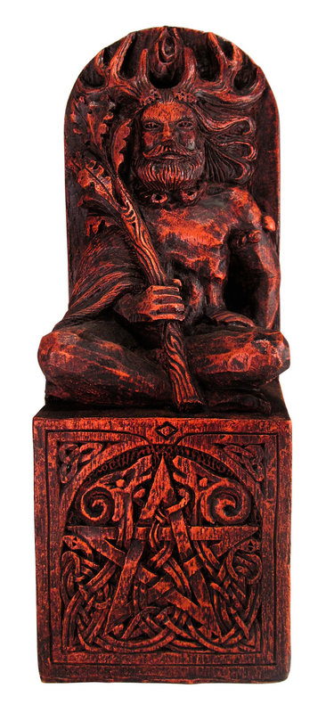 Seated God Statue in Wood Finish