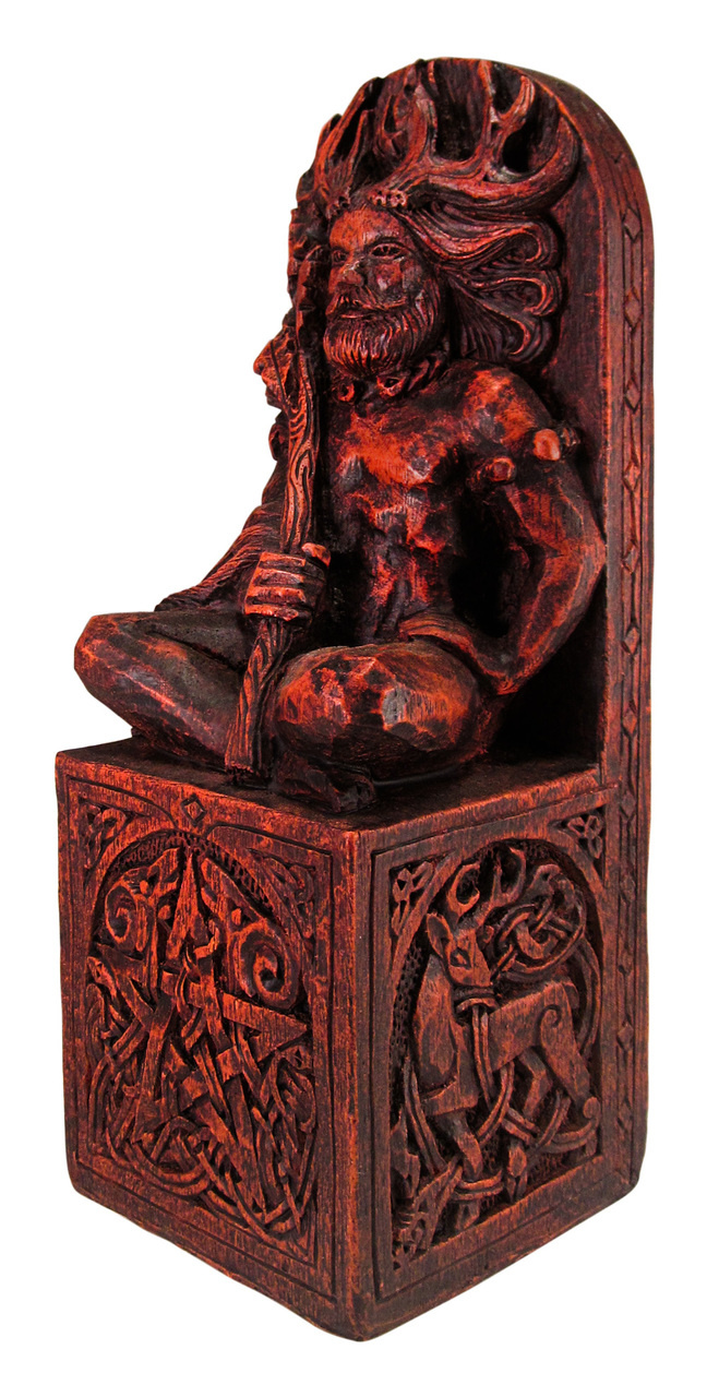Seated God Statue in Wood Finish
