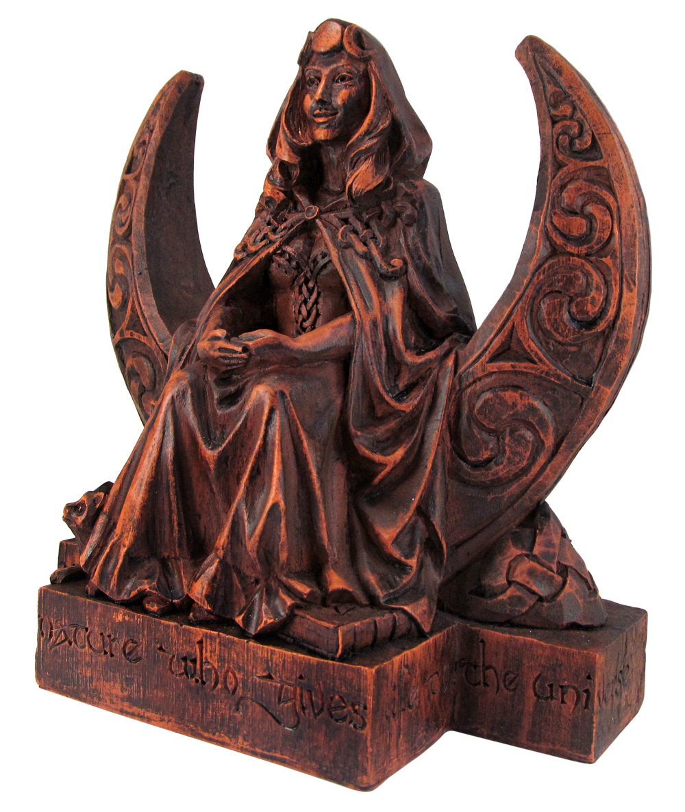Moon Goddess Statue in Wood Finish