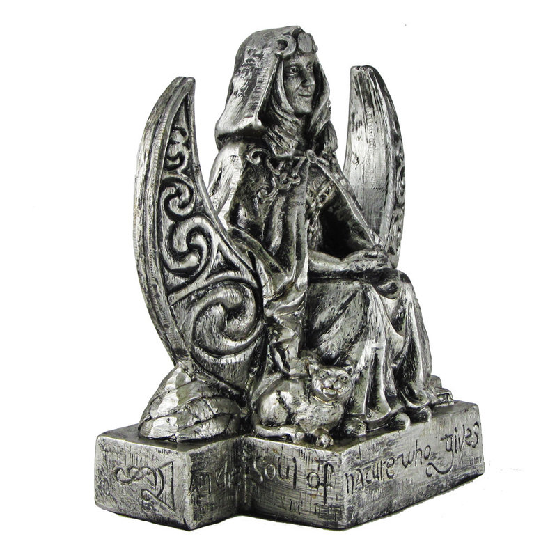 Moon Goddess Small Statue in Silver Finish