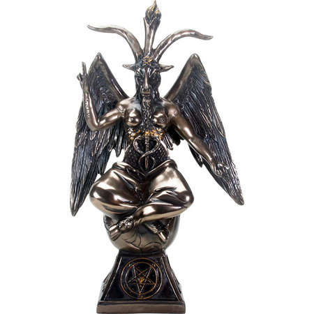 Small Baphomet Statue in Cold Cast Bronze