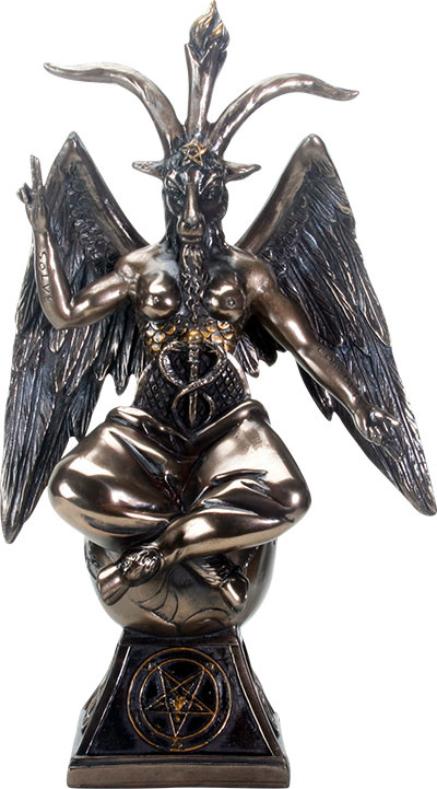 Small Baphomet Statue in Cold Cast Bronze