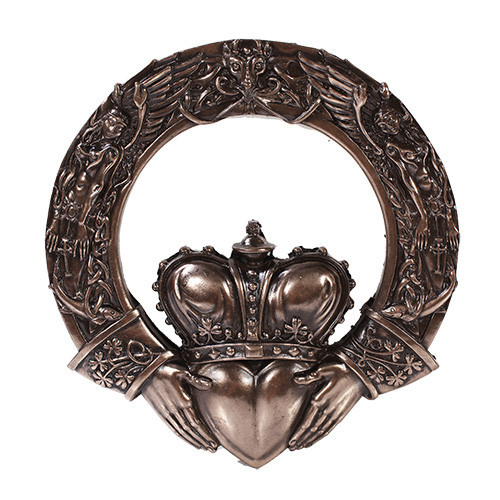 Claddagh Wall Plaque in Cold Cast Bronze