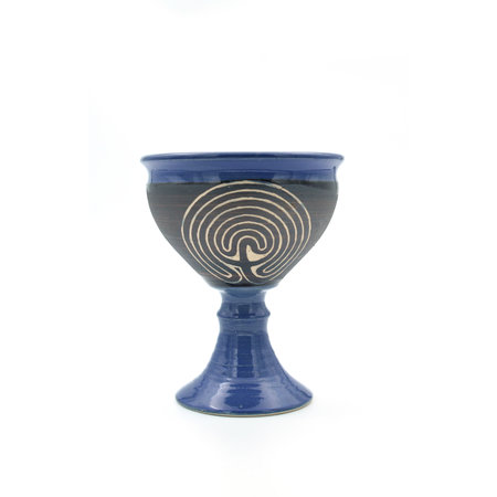 Minoan Labyrinth Chalice in Blue