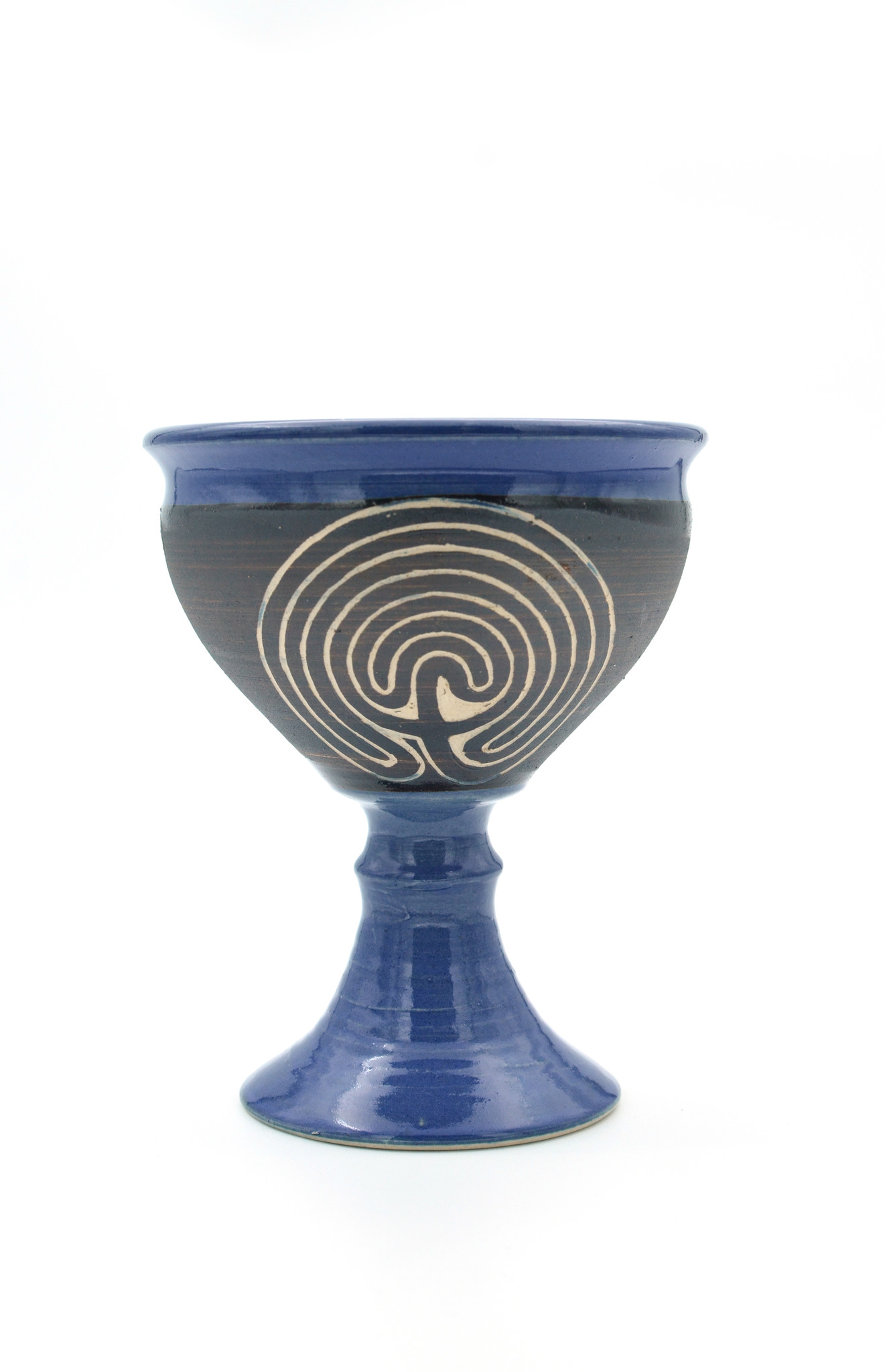 Minoan Labyrinth Chalice in Blue
