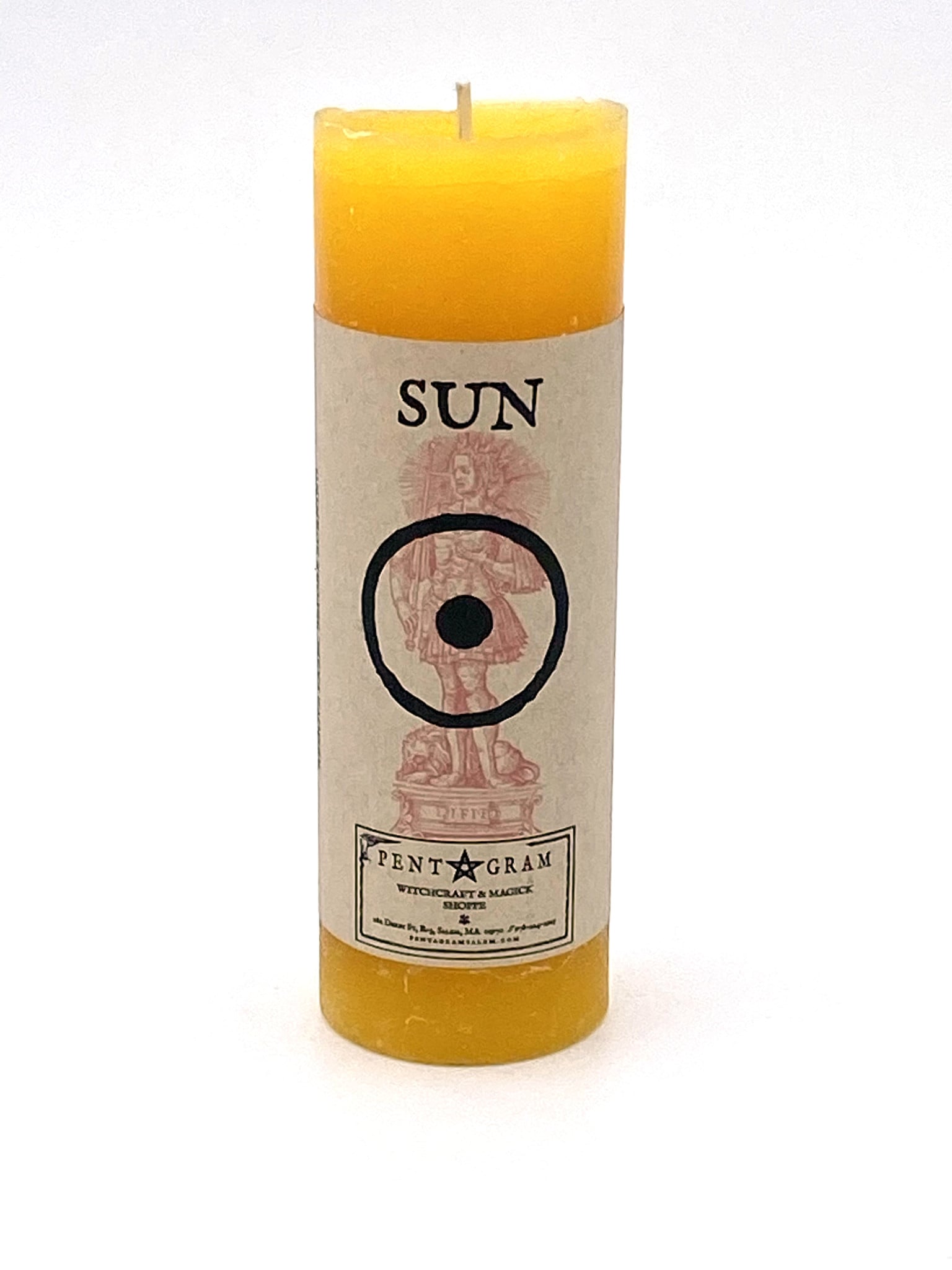 Sun pillar candle for Lammas solar workings