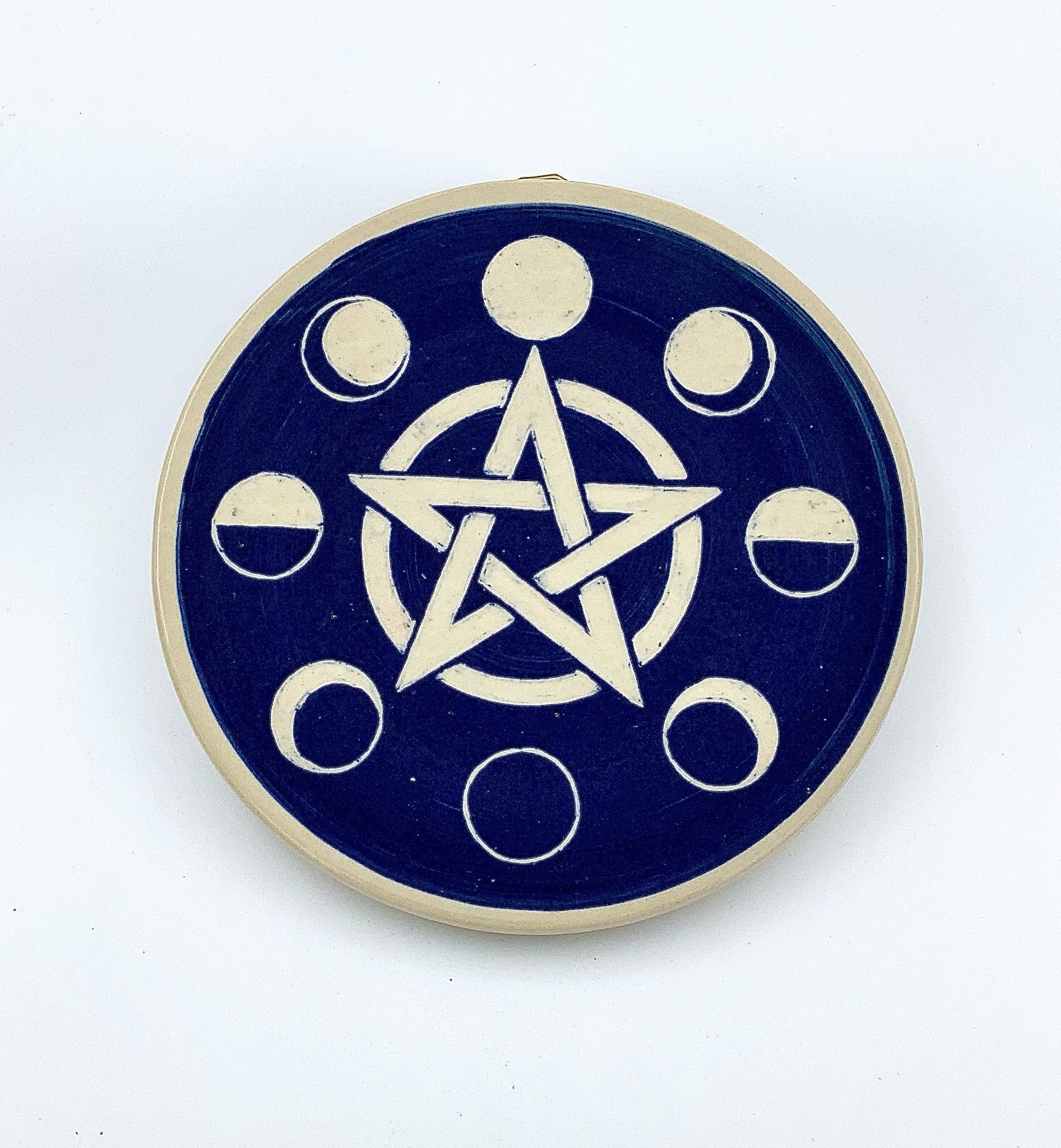 Pentacle Moon Phase Plaque