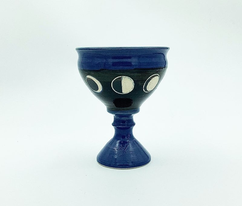 Moon Phases Chalice in Sky Blue