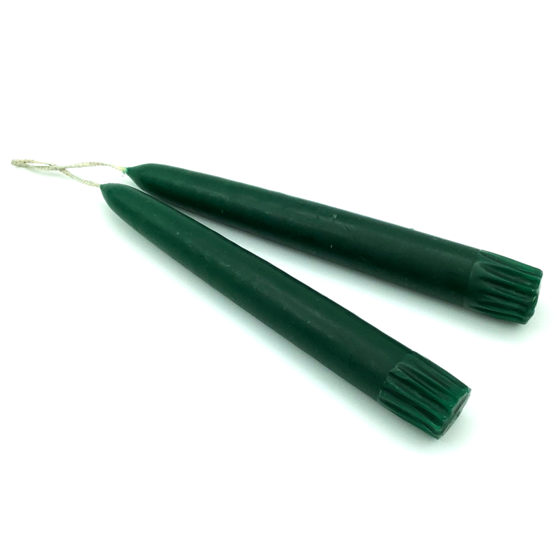 Venus Green Taper Candle Pair 7 inches