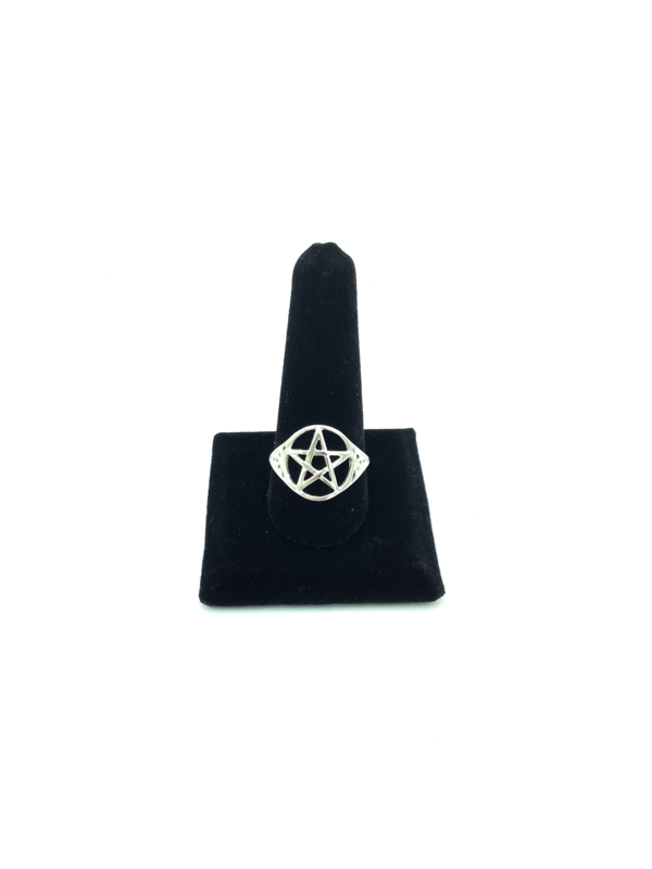 Pentacle Triquetra Ring in Sterling Silver