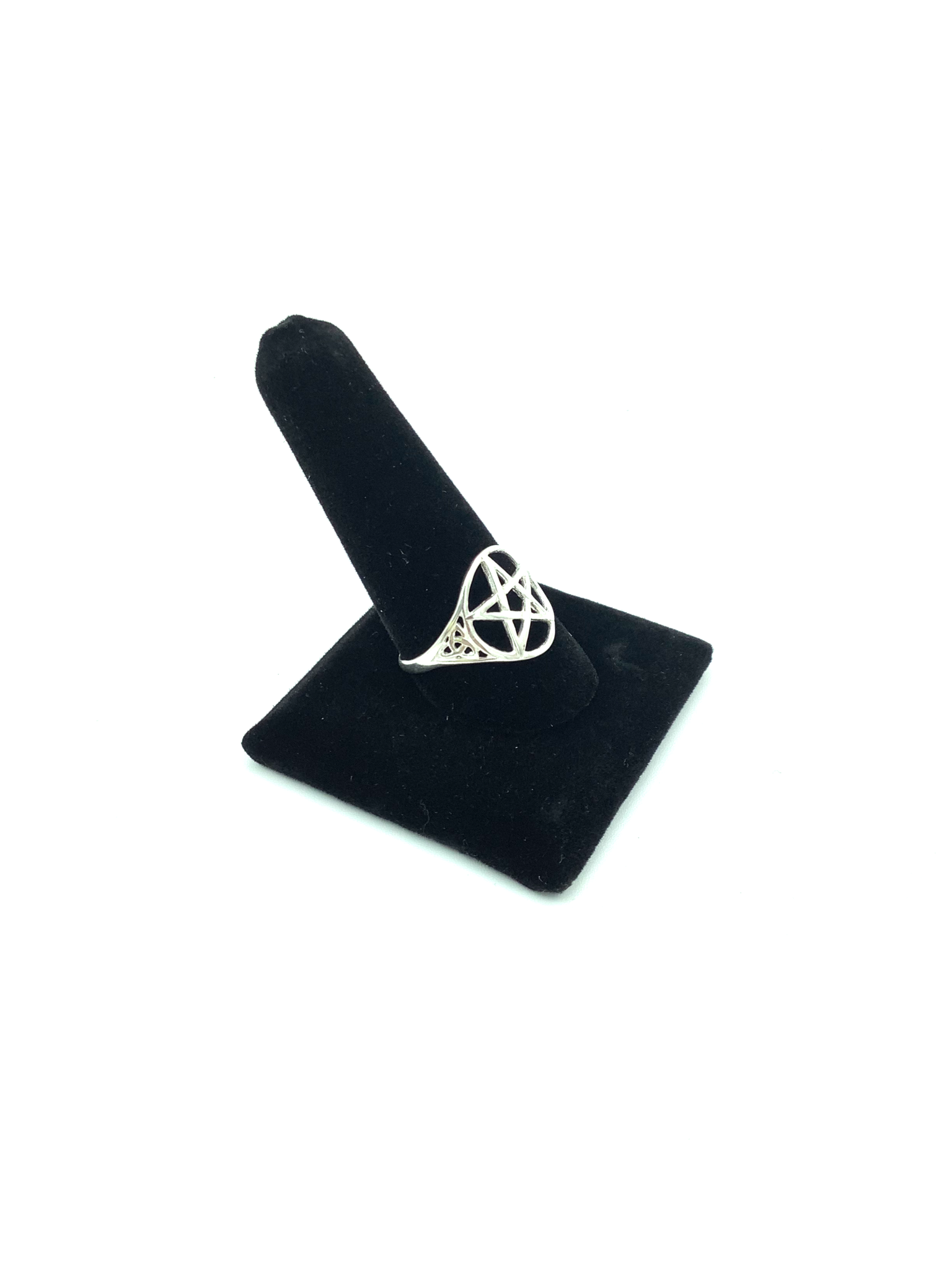 Pentacle Triquetra Ring in Sterling Silver