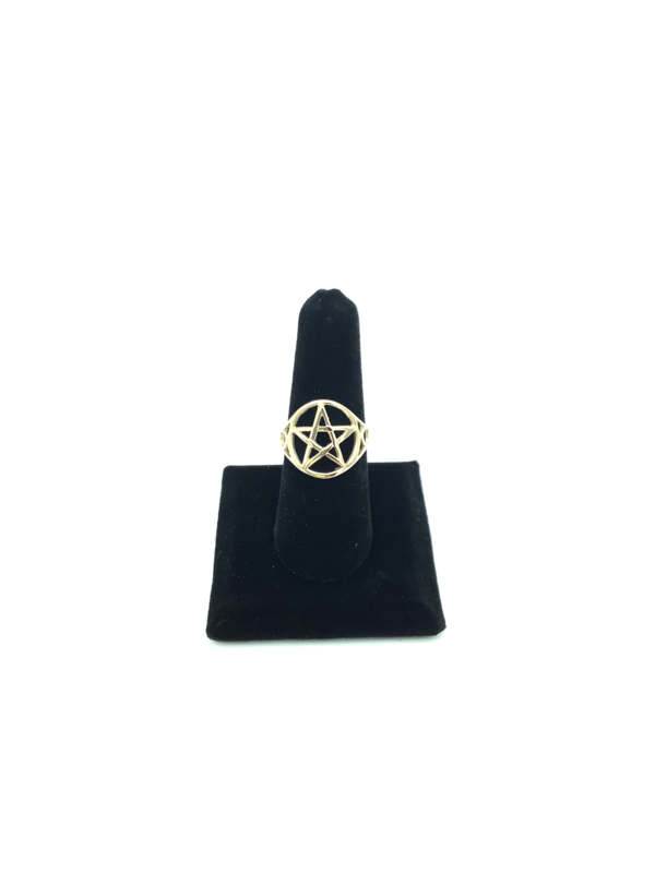 Small Pentacle Ring in 14K Yellow Gold