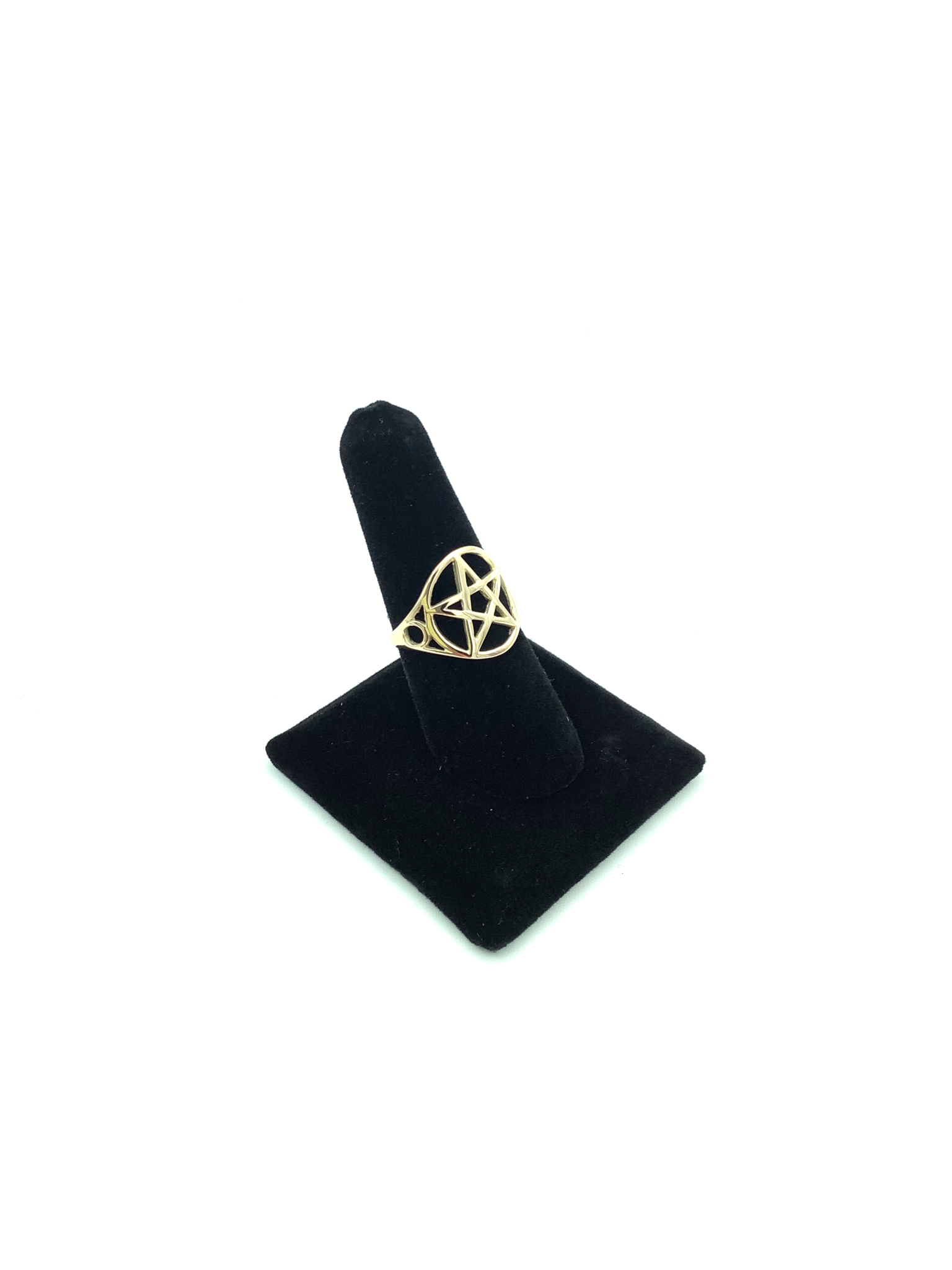 Small Pentacle Ring in 14K Yellow Gold
