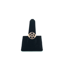 Pentacle Triquetra Ring in 14K Rose Gold