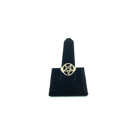 Pentacle Triquetra Ring in 14K Yellow Gold