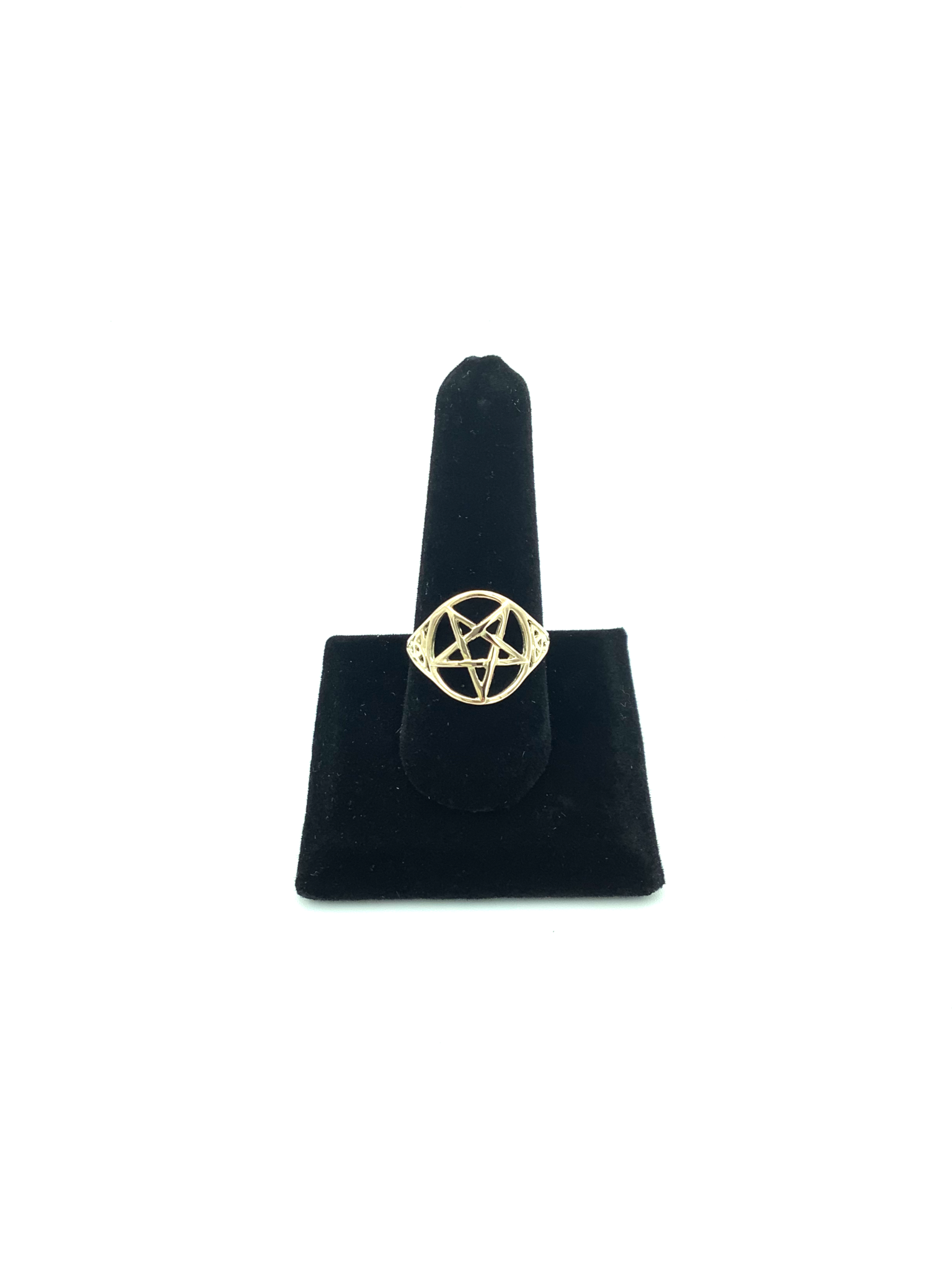 Pentacle Triquetra Ring in 14K Yellow Gold