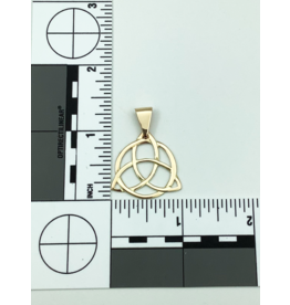 Celtic Triquetra Pendant in 14K Yellow Gold