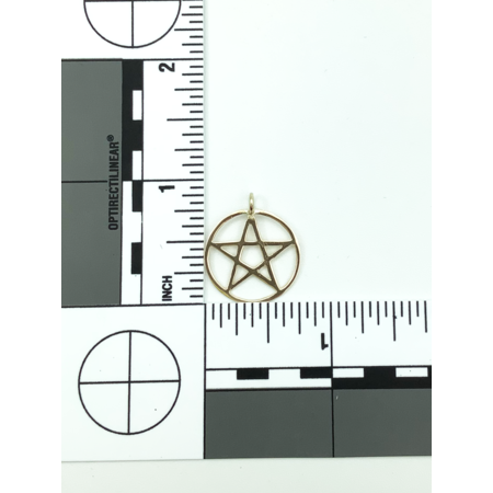 Small Pentacle Pendant in 14K Yellow Gold
