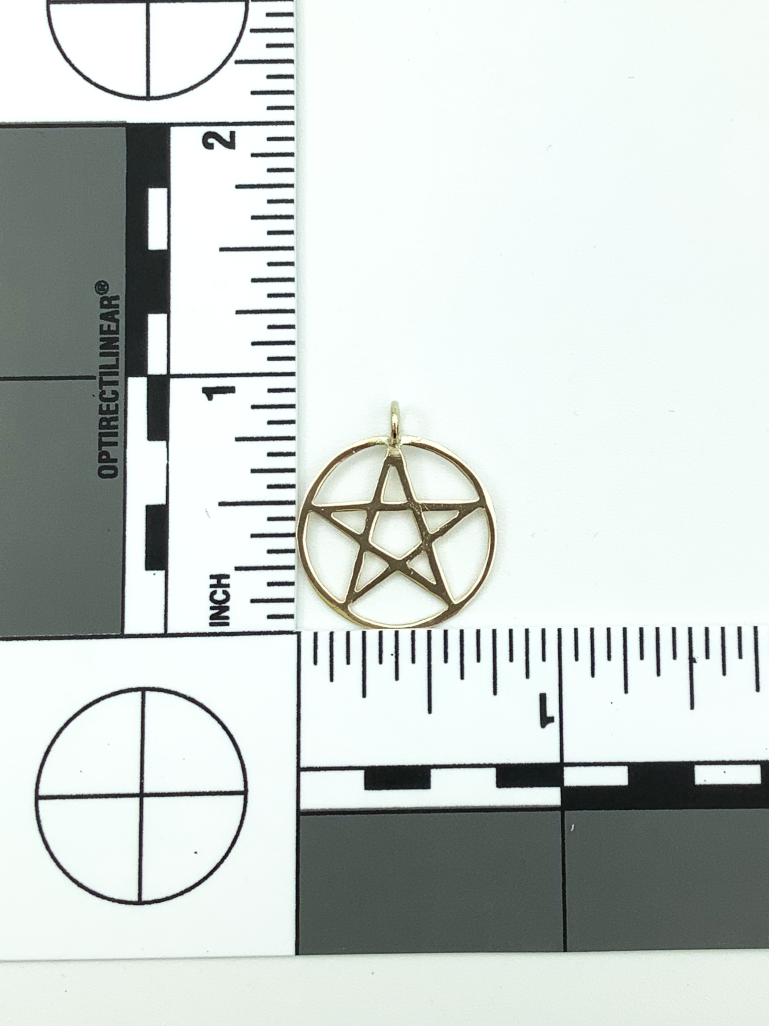 Small Pentacle Pendant in 14K Yellow Gold