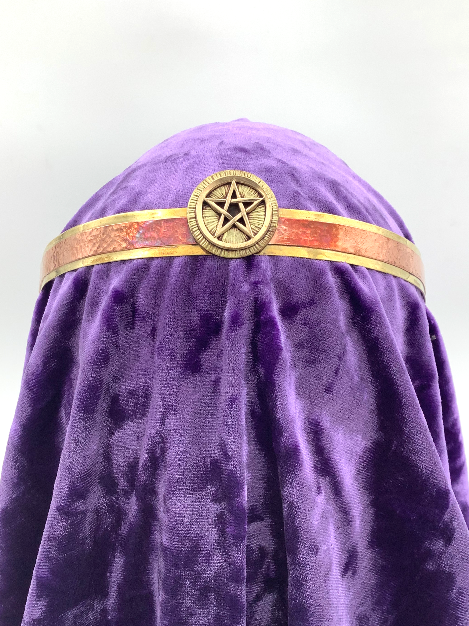 Priestess Pentagram Crown in Copper on Brass