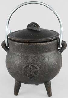 Pentacle Cast Iron Cauldron 3 inches