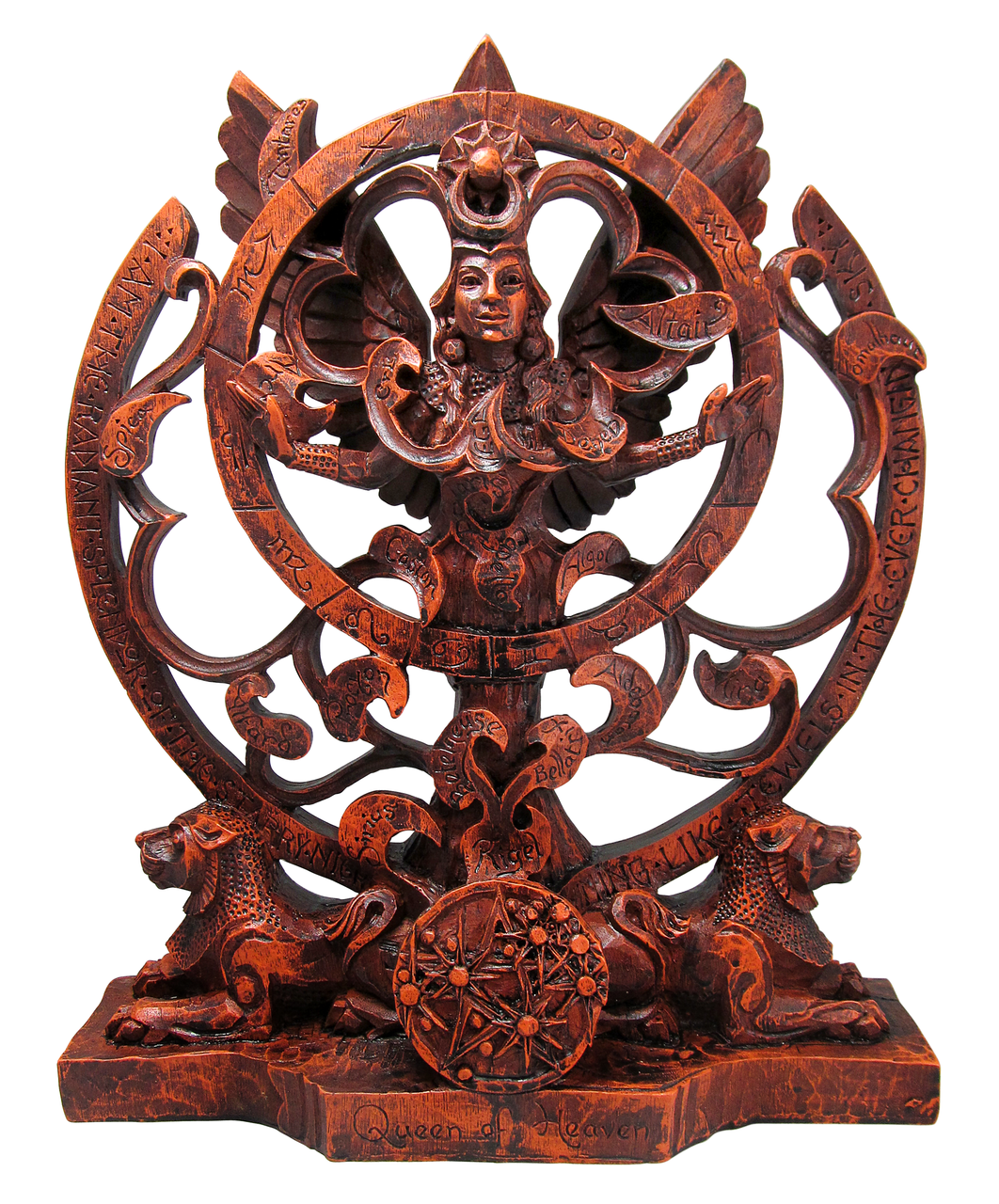Queen of Heaven Statue in Wood Finish