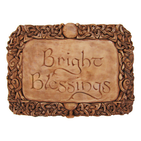 Bright Blessings Plaque in Wood Finish