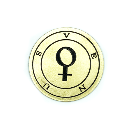 Venus Planetary Brass Seal Altar Paten 3 inches