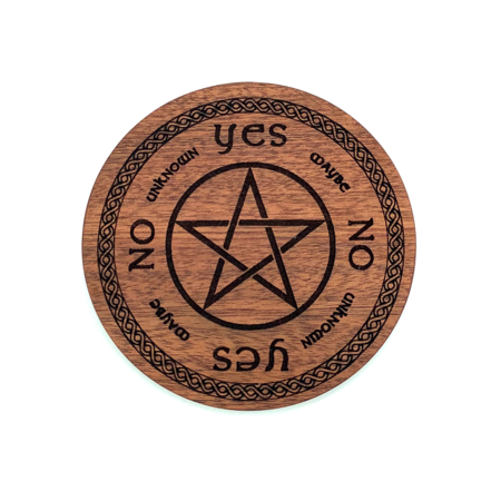 Pentacle & Celtic Knotwork Pendulum Board in 4 inch Mahogany