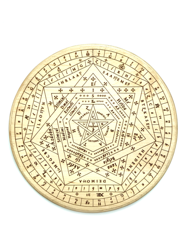 Sigillum Dei Aemeth with AGLA Engraved in Maple