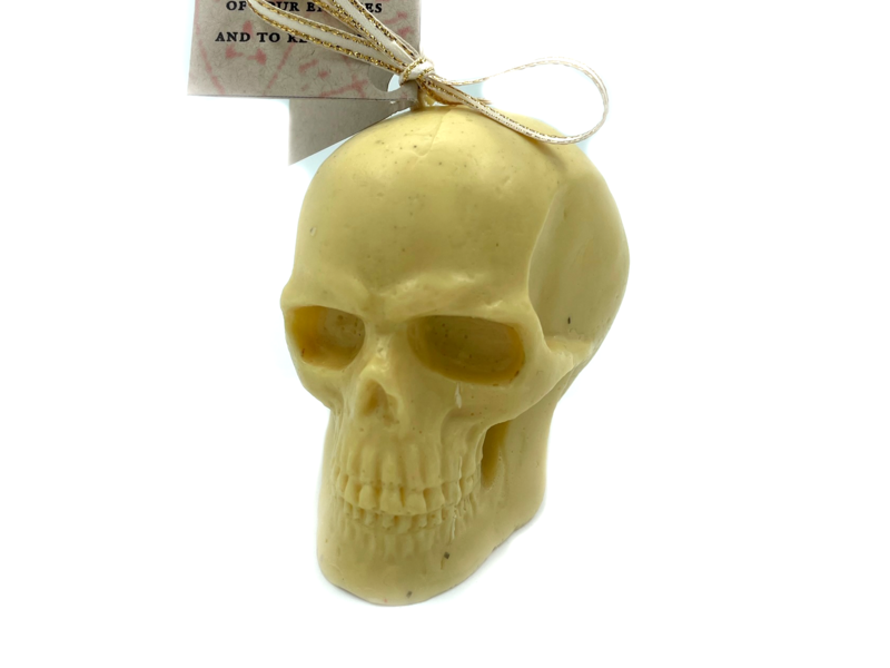 White Skull Small Figure Candle