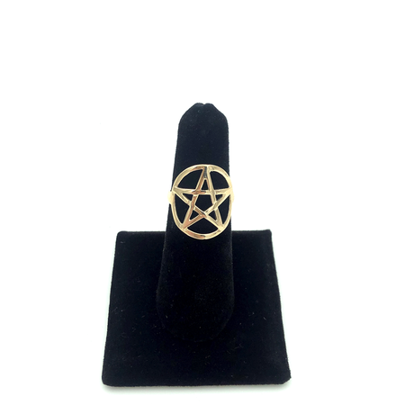 Pentacle Ring in 14K Yellow Gold
