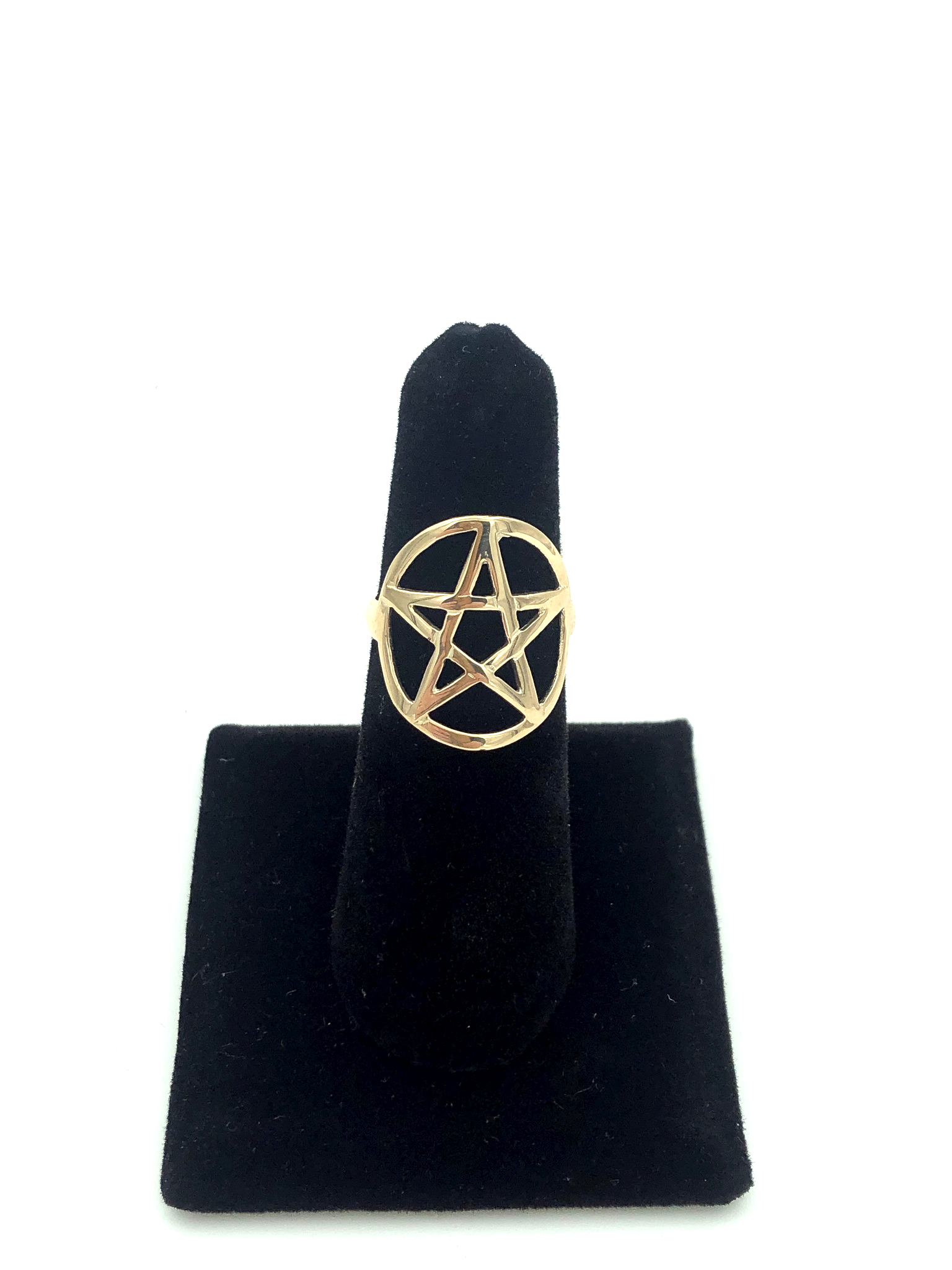 Pentacle Ring in 14K Yellow Gold
