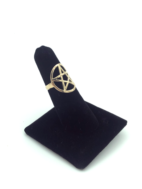 Pentacle Ring in 14K Yellow Gold