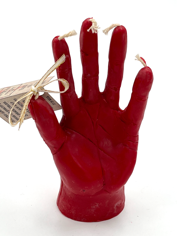 Red Hand of Glory Figure Candle