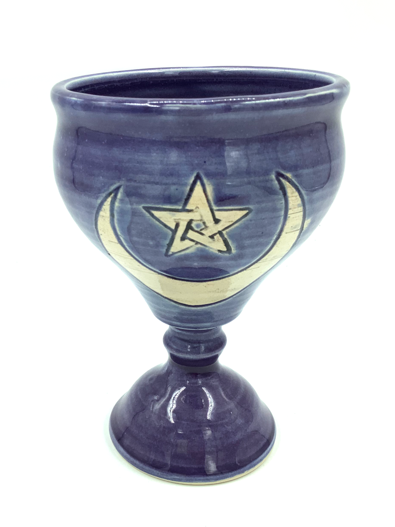 Crescent Pentagram Chalice in Purple