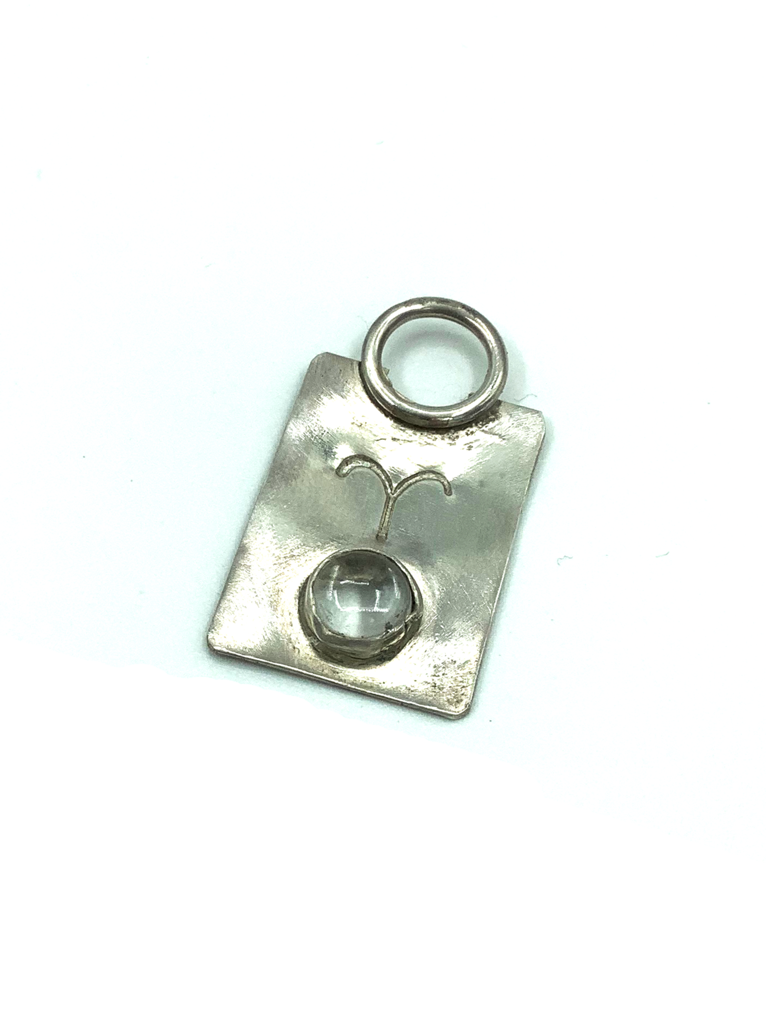 Aries Zodiac Pendant with Stone