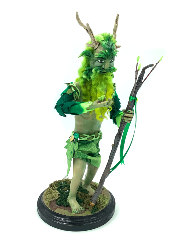 Handmade Green Man Figure