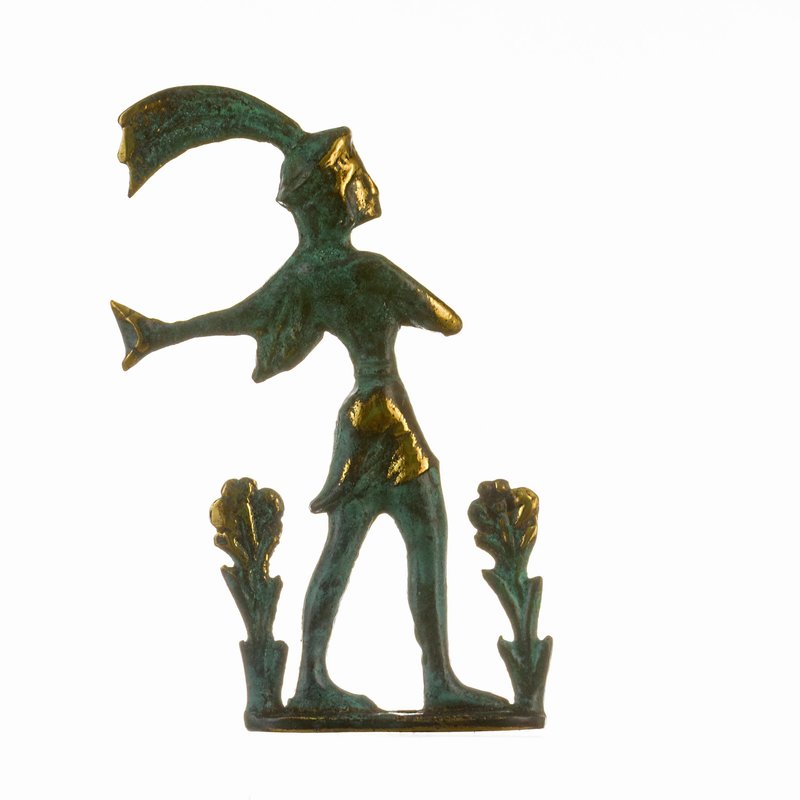 Minoan Prince of Lillies Statue in Solid Bronze from Crete