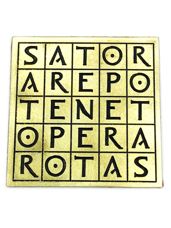 SATOR Square (English) Engraved in Brass