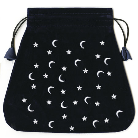 Tarot Bag: Moon and Stars Velvet Bag