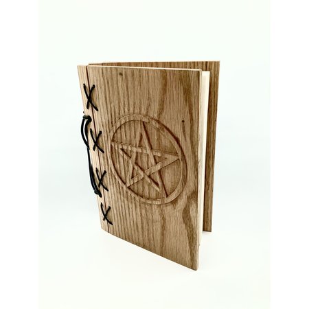 Pentacle Leather and Wood Book of Shadows